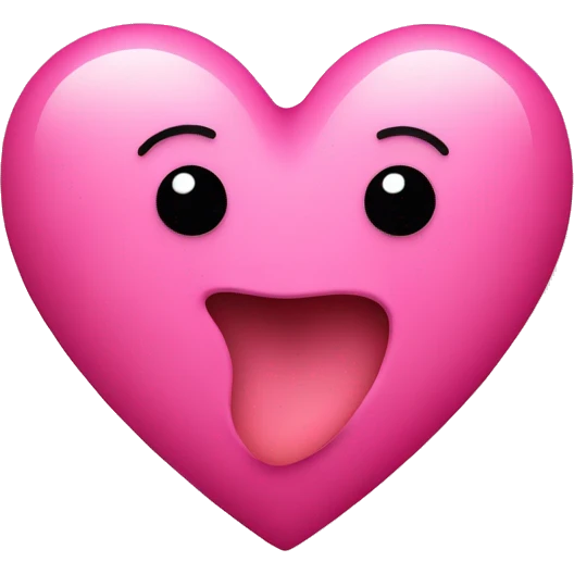 Pink heart with beat emoji