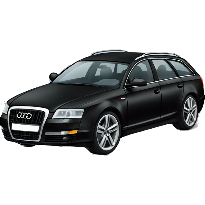 Black Audi a6 c6 car avant emoji