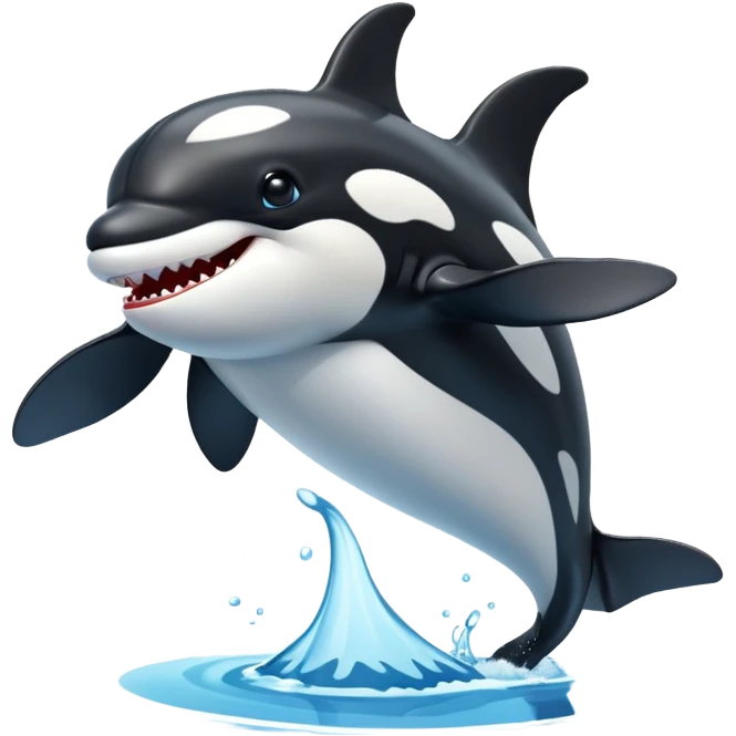 3d Cartoon orca in the style of american picture of president saying we need you to fight emoji