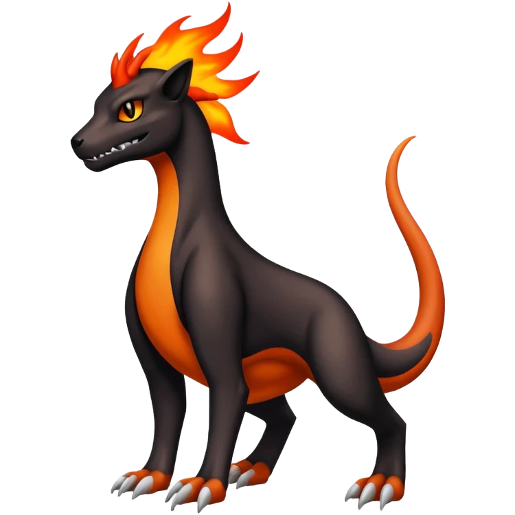 Houndoom-Charmeleon-Fakémon-hybrid-creature (full body)  emoji