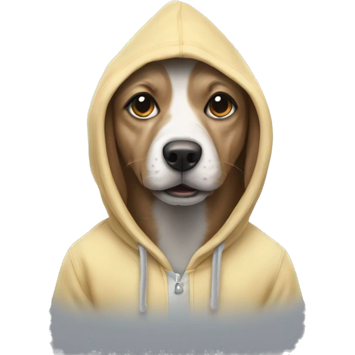 dog wearing a hoddie emoji