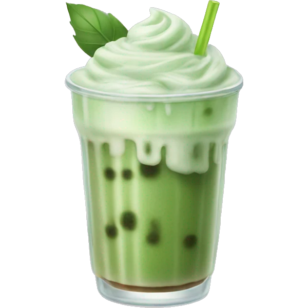 Iced matcha latte emoji