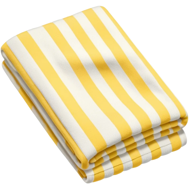 a cozy yellow and ivory striped towel, neatly folded emoji