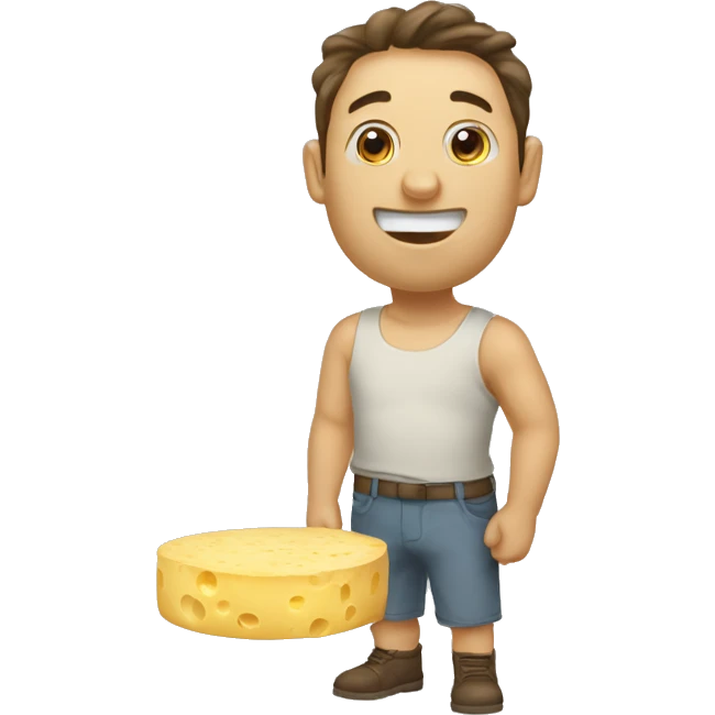 Un moine qui mange du fromage emoji