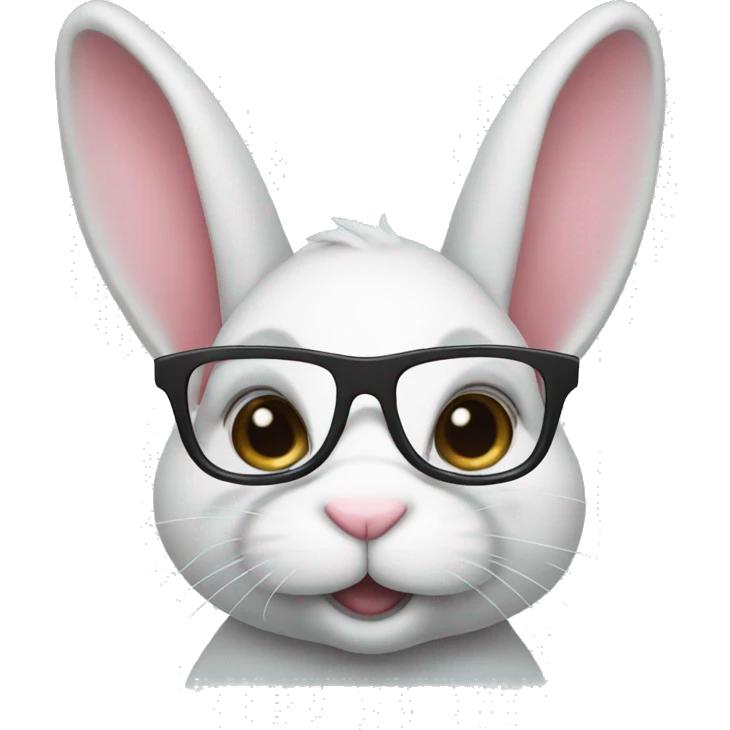 Bunny with Glasses  emoji