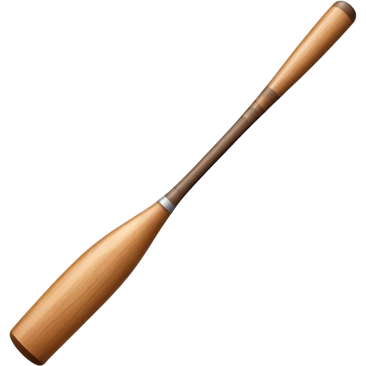 short thick brown baseball bat with rounded end emoji