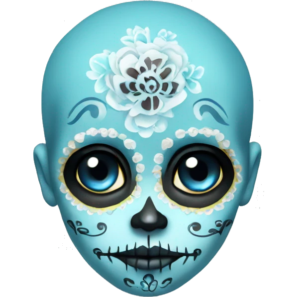 Sugar skull baby blue  emoji