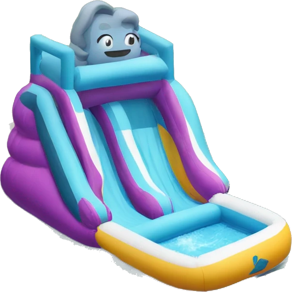 inflatable water slide emoji