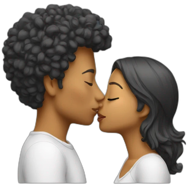 Kissing girlfriend forhead emoji