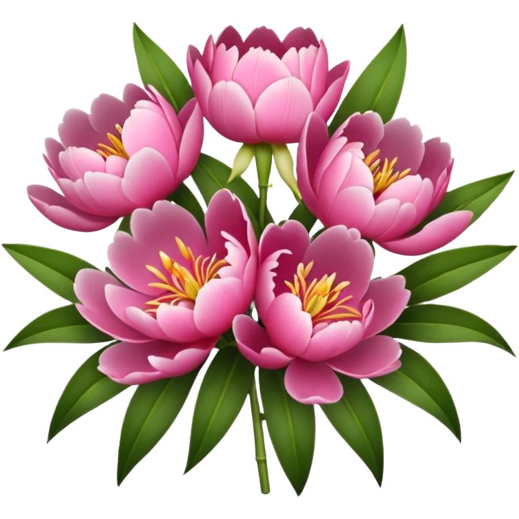 Peony and lily bouquet  emoji