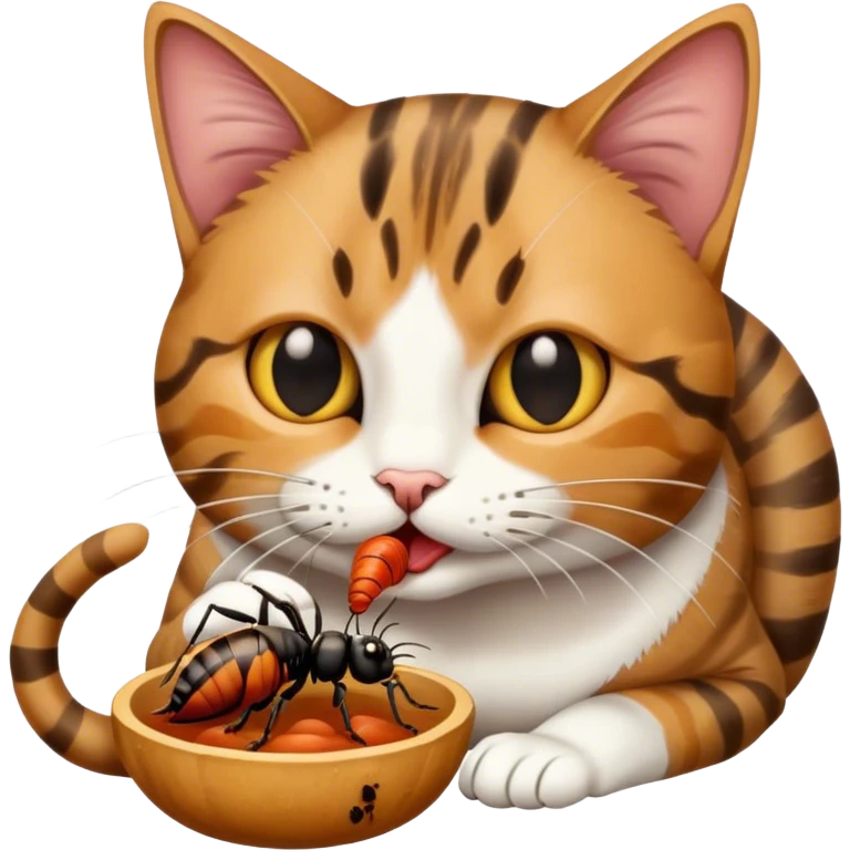cat eat bug emoji
