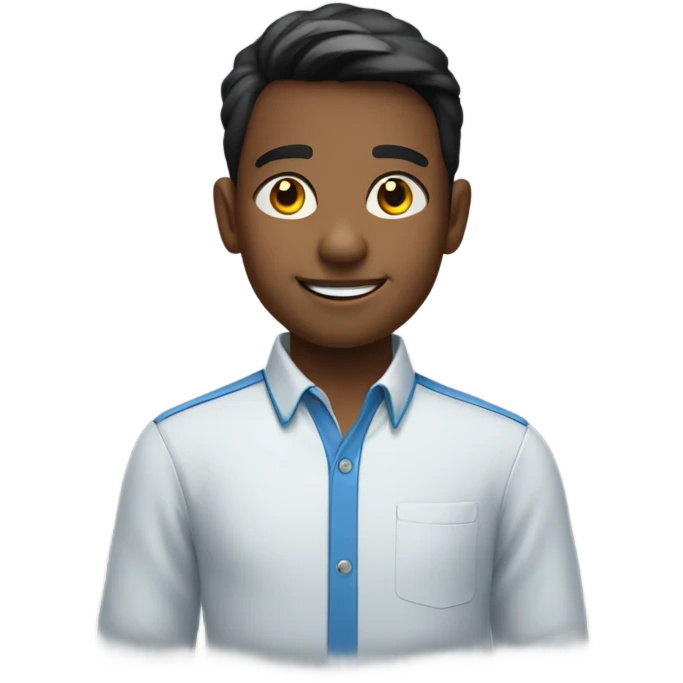 smiling boy in collared shirt emoji