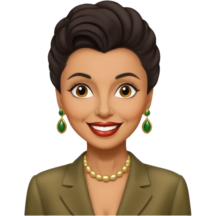 Lena Horne with dark brown hair emoji