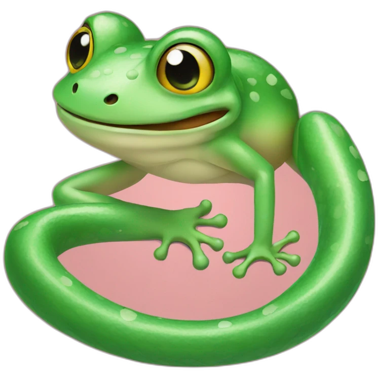 Frog love snake emoji