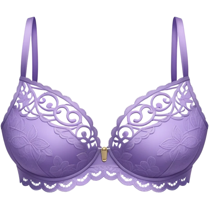 light purple lace bra emoji