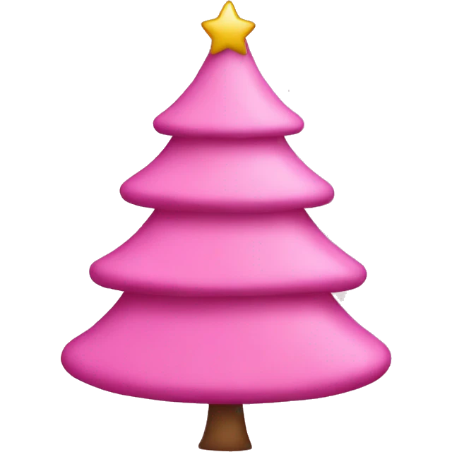 Pink themed Christmas tree  emoji