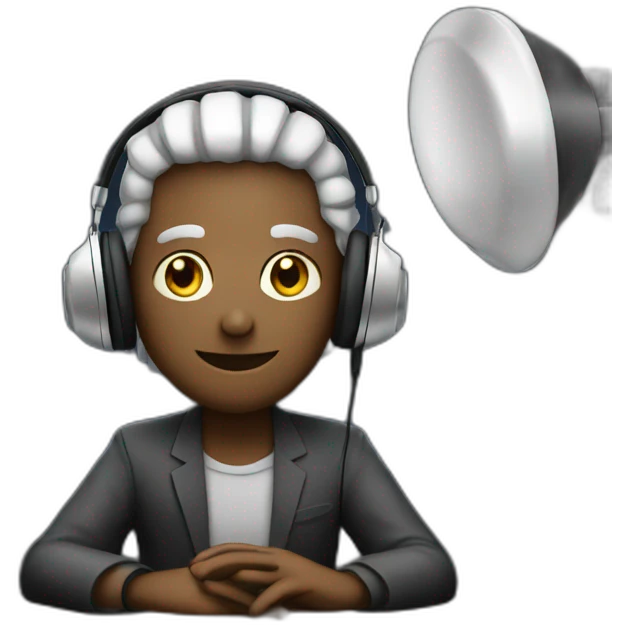 work-at-desk-with-dark-star-background-and-headphones emoji