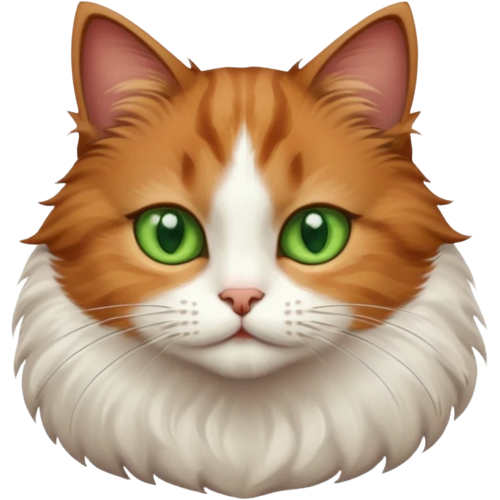 A brown and white cat emoji