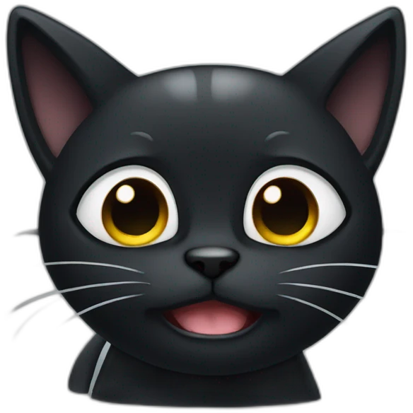 black cat crying emoji