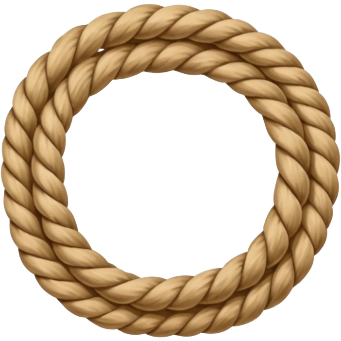 a straight rope cut in the center   emoji