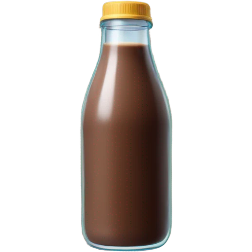 chocolate milk in dotted bottle emoji