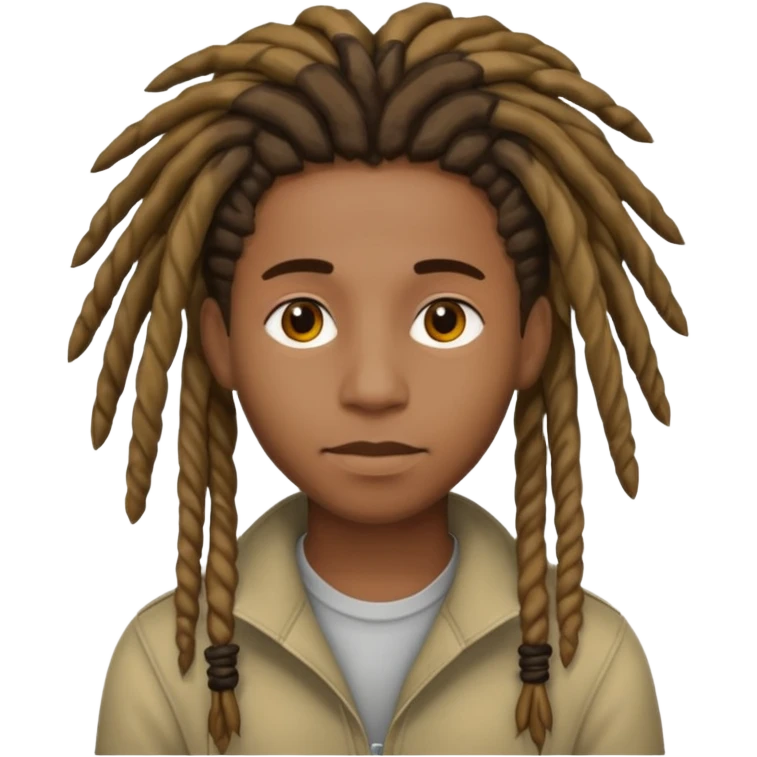 young black dreads emoji