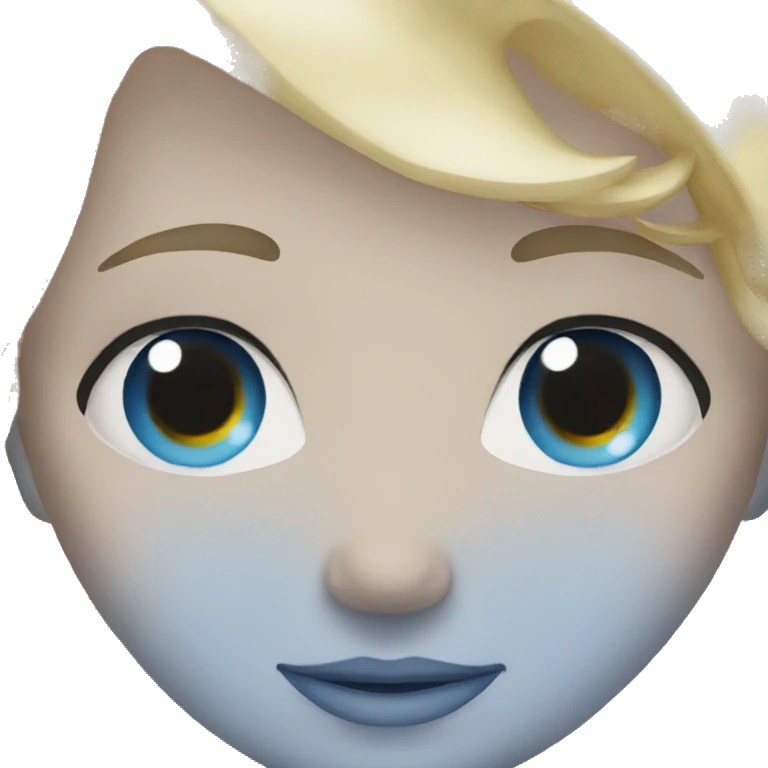 Blonde white blue eyes emoji