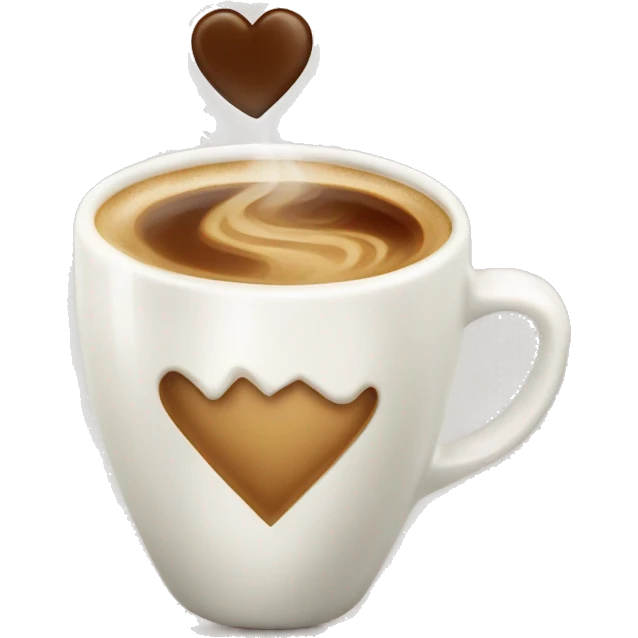 Coffee with Heart in milk Diamant emoji