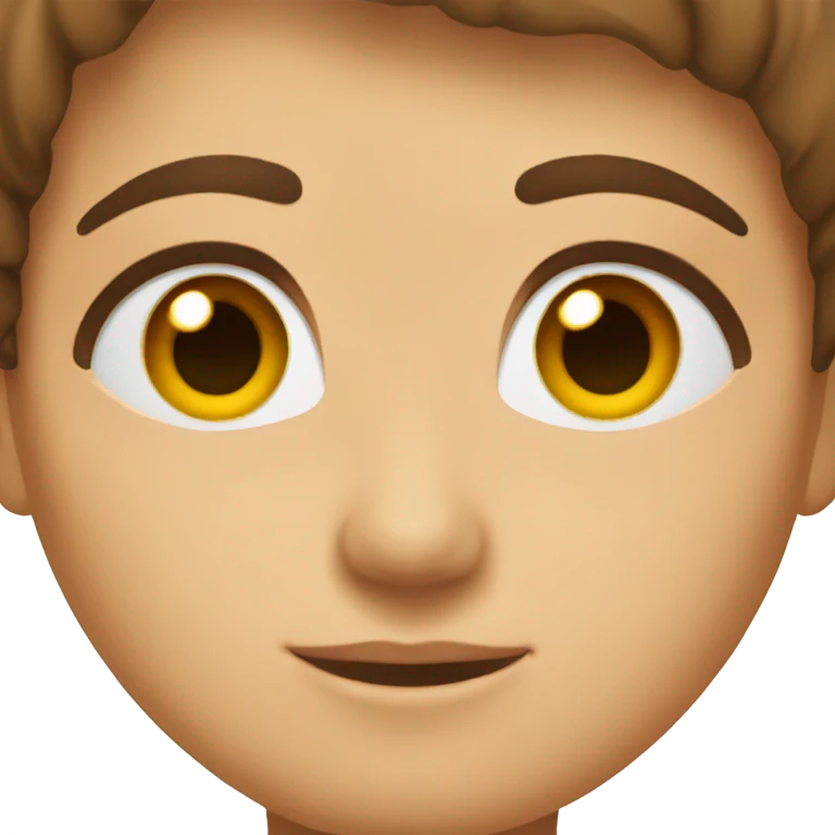 with brawn hair and brawn eyes  emoji