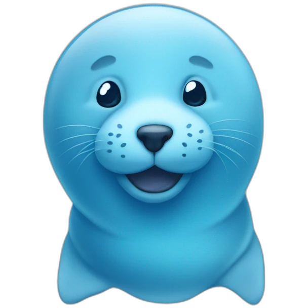 blue seal with light blue colar emoji