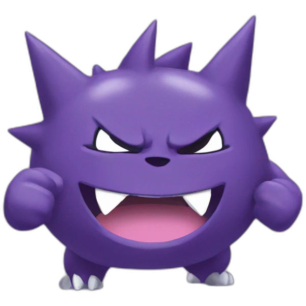Gengar Pokémon working out emoji