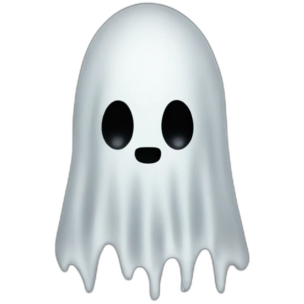 Scary Ghost Black emoji