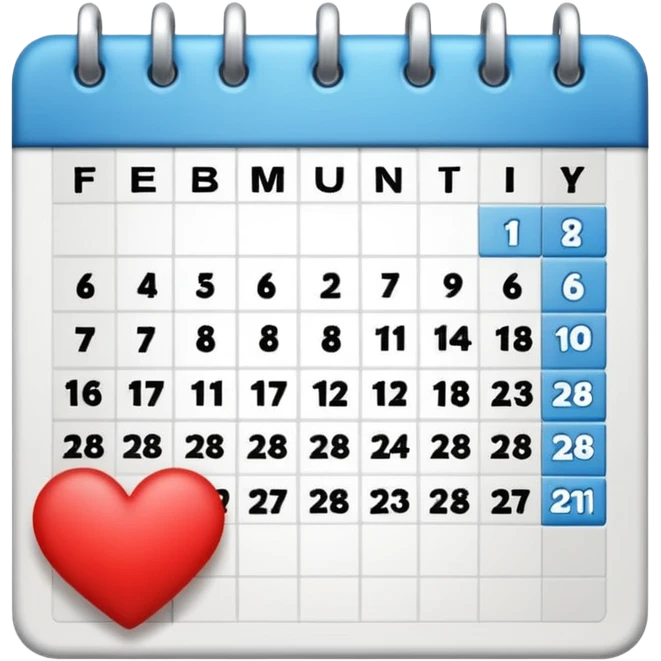 Kalender 28. februar emoji