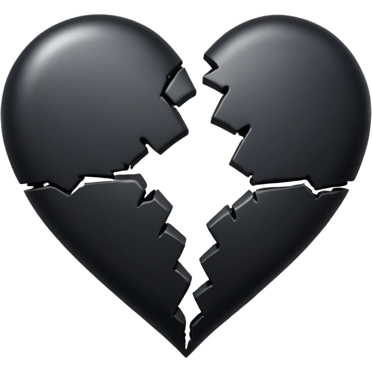 broken heart 🖤 emoji