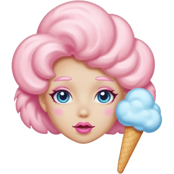 cloud person cotton candy sassy emoji