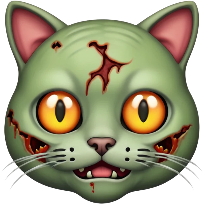 Zombie cat face emoji