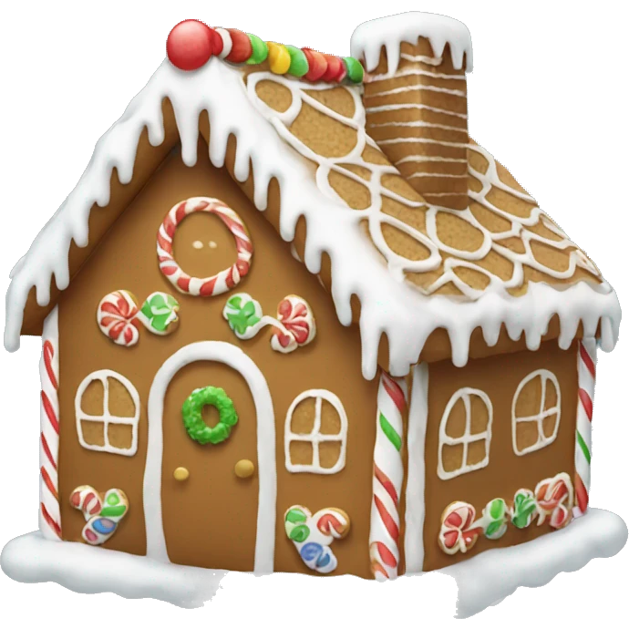 gingerbread house emoji