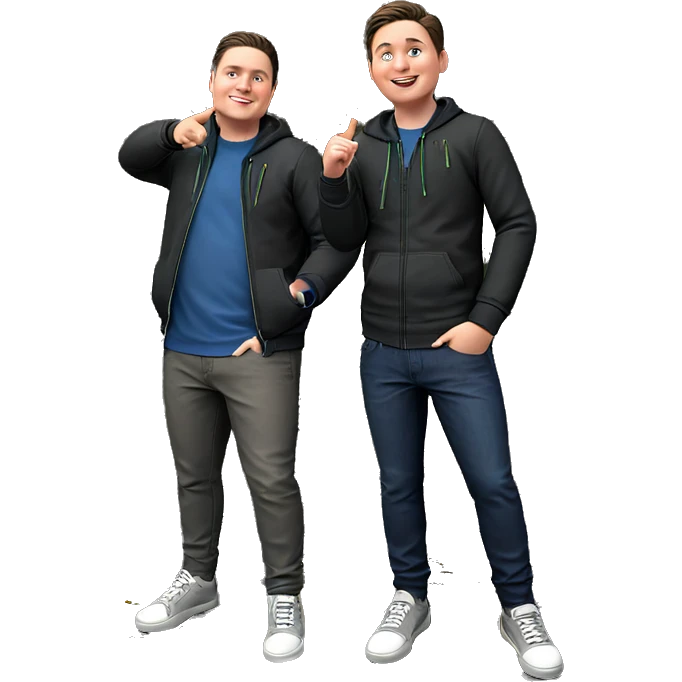 boys enjoying outdoor fun emoji