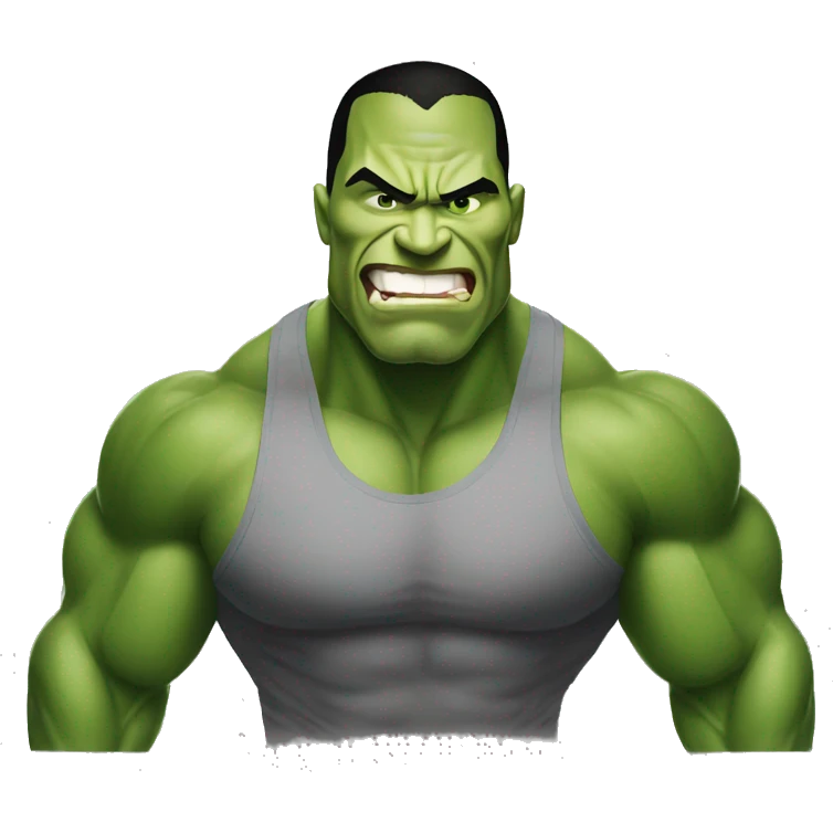 the rock become hulk emoji