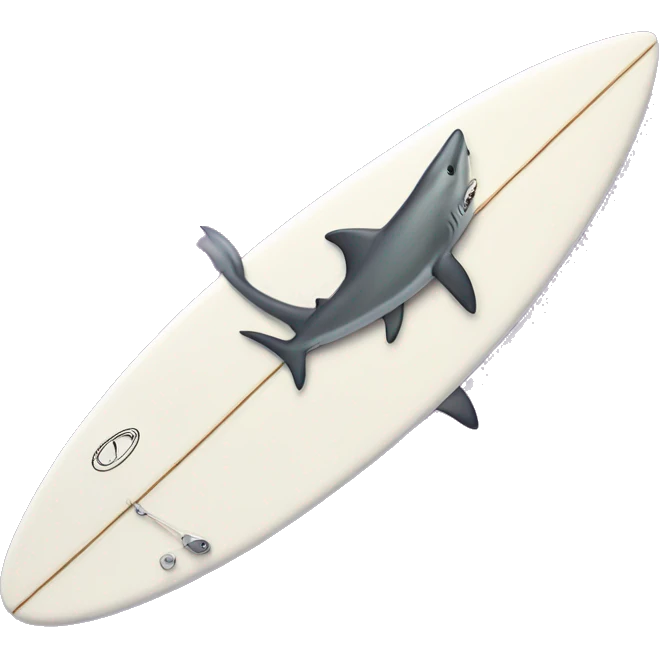 Shark on surfboard  emoji