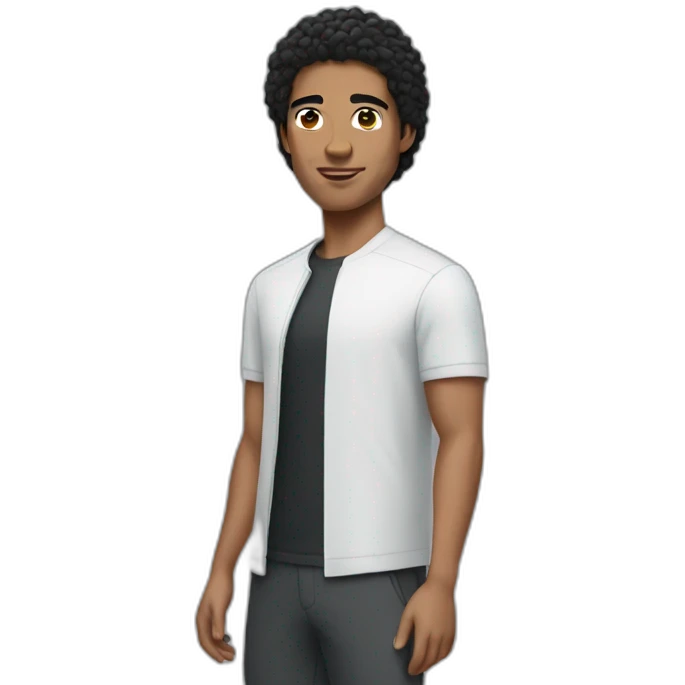 A Guy with black hair wearing Nike tech  emoji