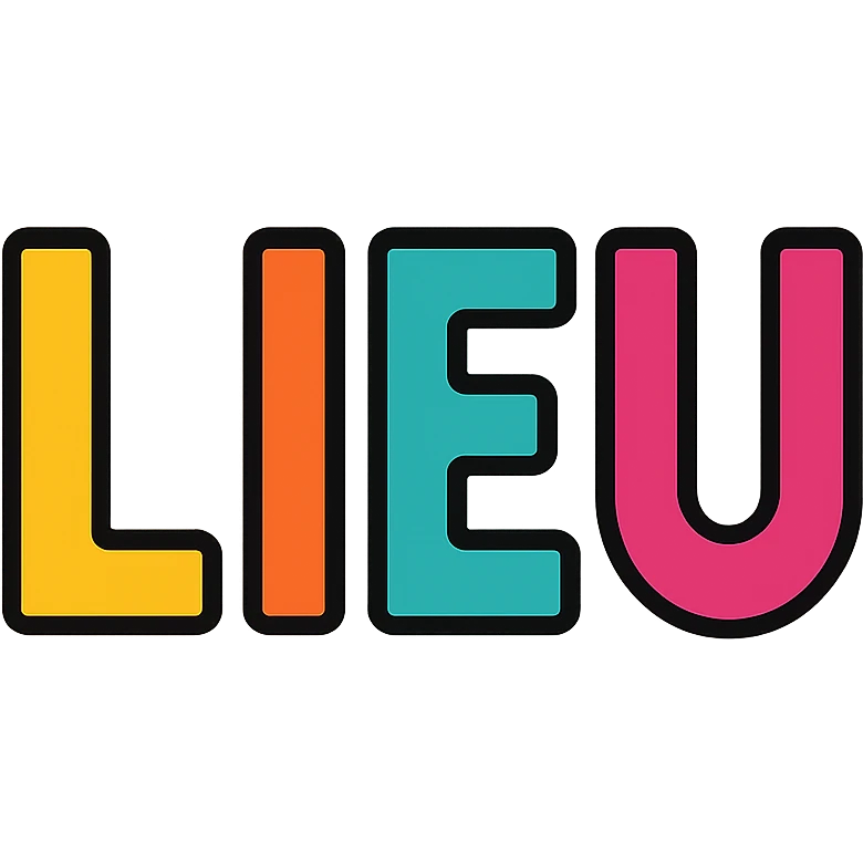 The word "LIEU" in colorful letters emoji