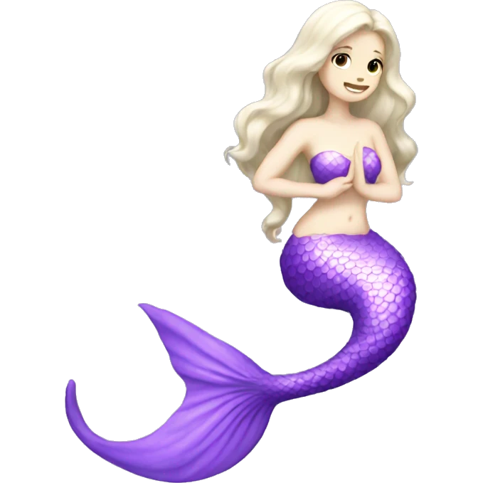pale skinned purple mermaid with tail emoji
