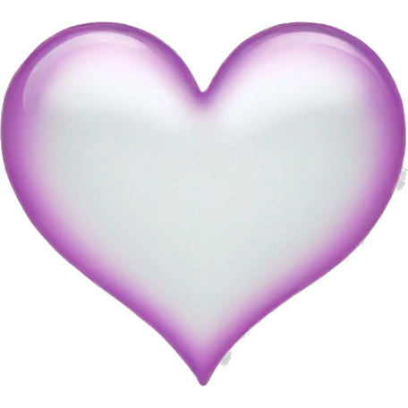 Transparent Heart outline emoji