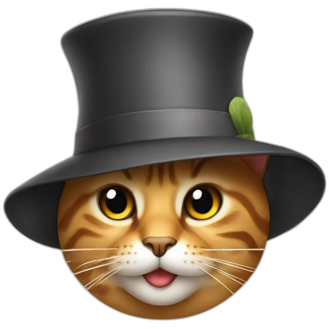 a cat with a hat emoji
