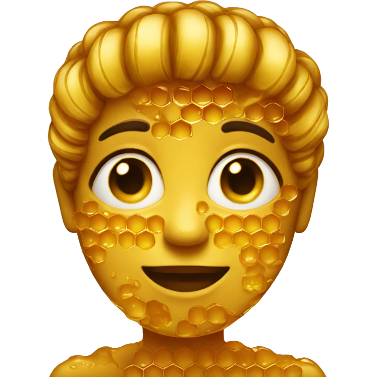 Face made of honey emoji