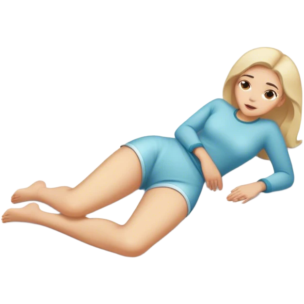 lady laying down w knees bent full body  emoji