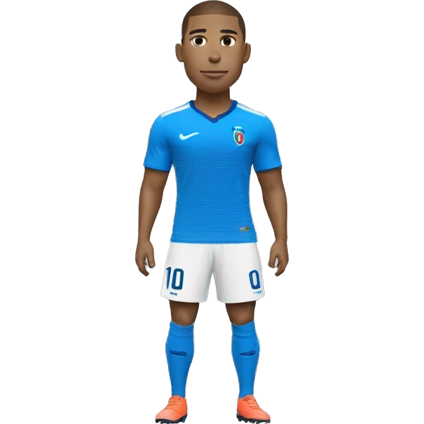 Signe infinity bleu avec mbappe derriere emoji