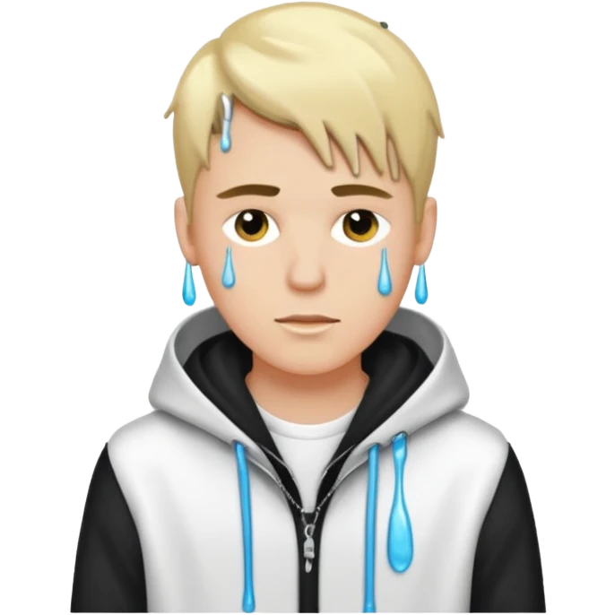 Joven blanco de drip emoji