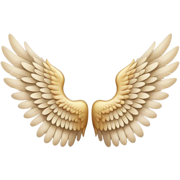 Angel wings beige  emoji
